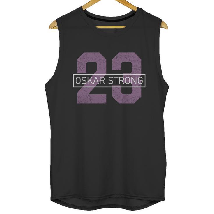 Oskar Strong Shirt Oskar Lindblom 23 Vintage Distressed Shirt Oskar Strong Flyers Fight Against Cancer T-Shirt Unisex Tank Top