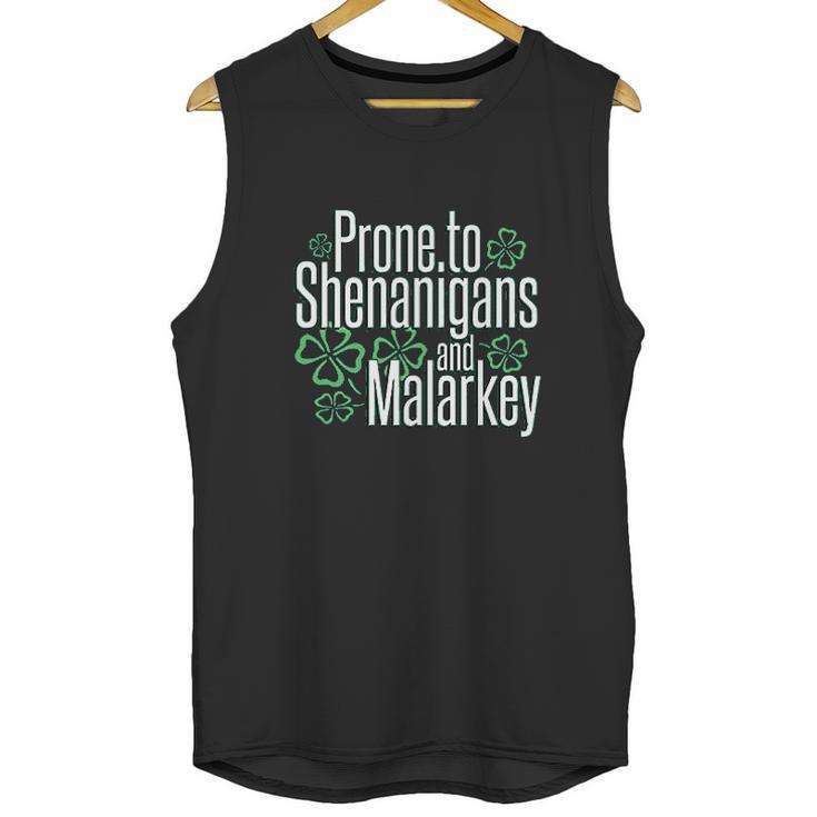 Panoware St Patricks Day  Prone To Shenanigans And Malarkey Unisex Tank Top