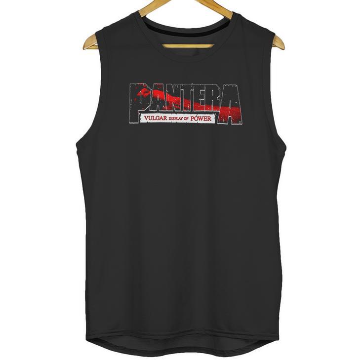 Pantera Official Vulgar Display Of Power Logo Red Unisex Tank Top