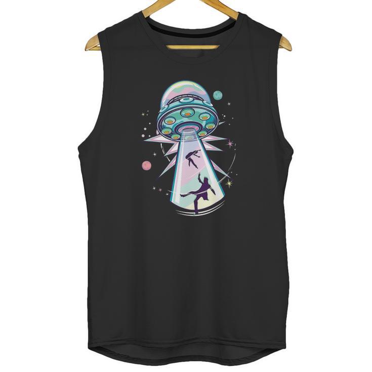 Pastel Goth Alien Abduction Aesthetic Spaceship Nu Goth Unisex Tank Top