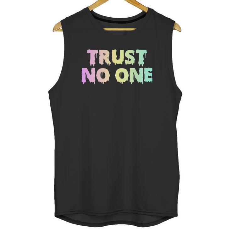 Pastel Goth Trust No One Unisex Tank Top