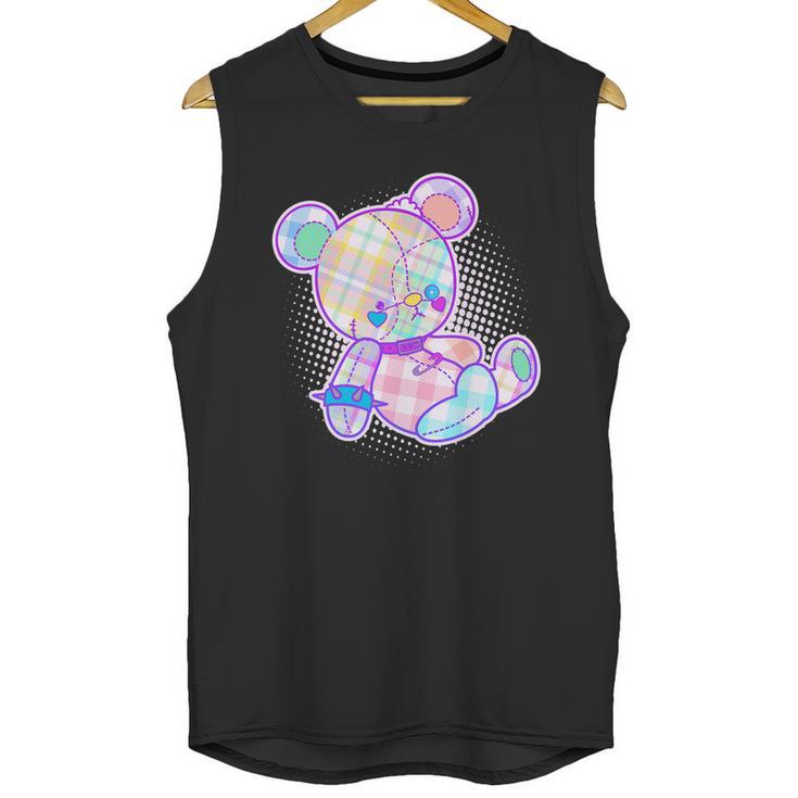 Pastel Kawaii Cute Goth Punk Teddy Bear Unisex Tank Top