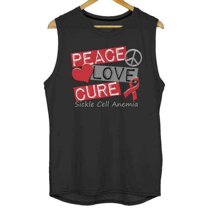 Peace Love Cure Sickle Cell Anemia Unisex Tank Top