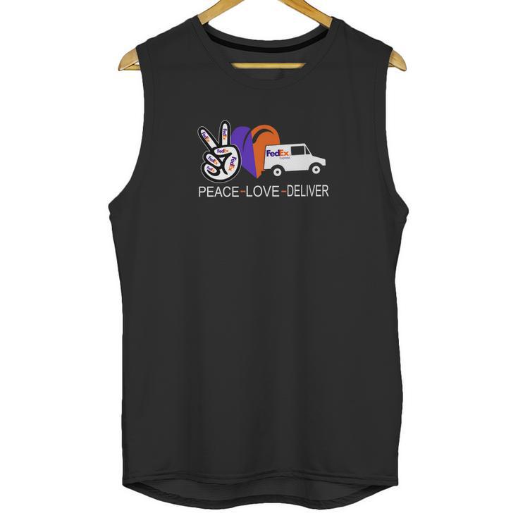 Peace Love Deliver Fedex Express Unisex Tank Top