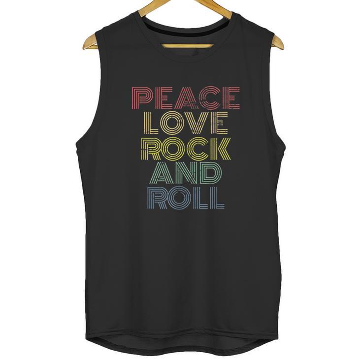 Peace Love Rock And Roll Unisex Tank Top