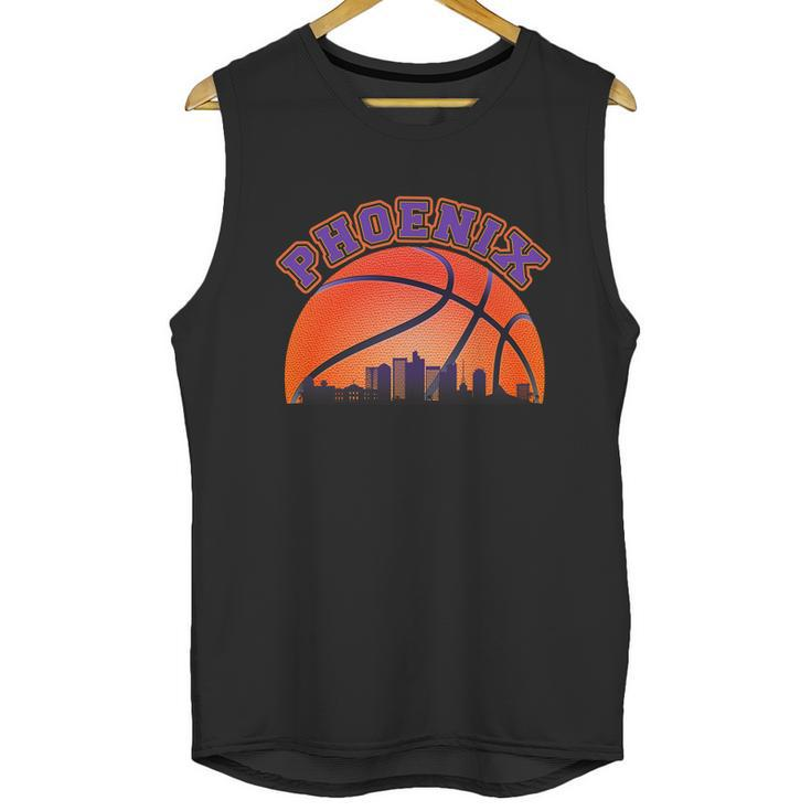 Phoenix Arizona Basketball City Skyline Unisex Tank Top