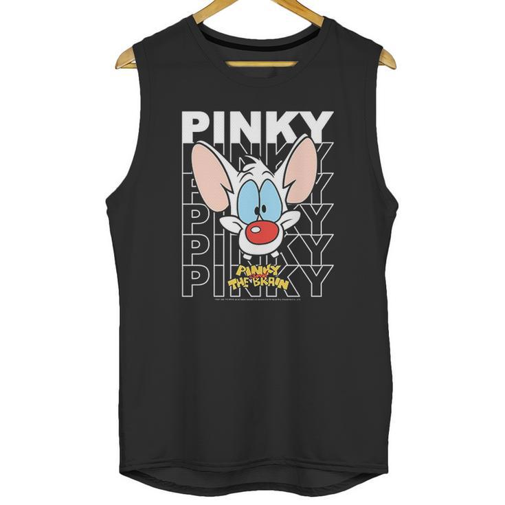 Pinky And The Brain Pinky Text Stack Big Face Unisex Tank Top