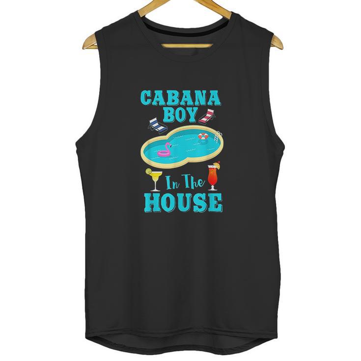 Pool Bo Beach Vacation Funny Cabana Boy In The House Unisex Tank Top