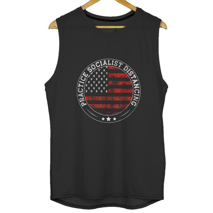 Practice Socialist Distancing Funny Social Distancing Unisex Tank Top