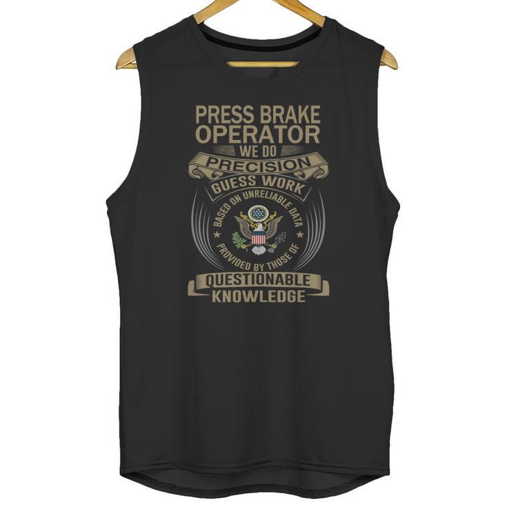 Press Brake Operator Wedo Unisex Tank Top