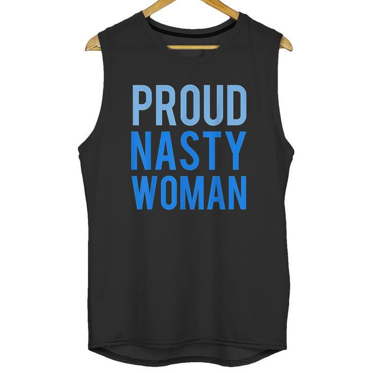 Proud Nasty Woman Blue Graphic Unisex Tank Top