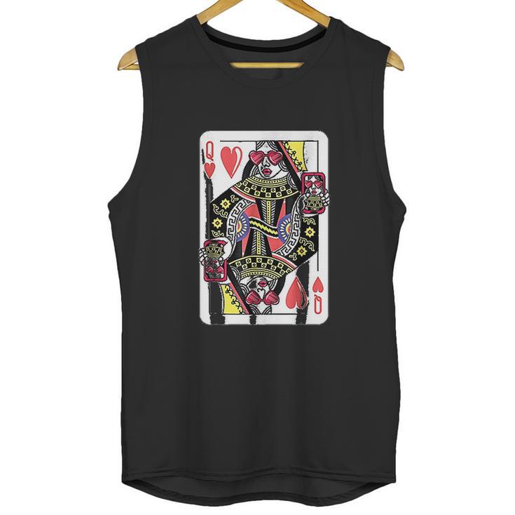 Queen Of Hearts  Playing Card Unisex Tank Top