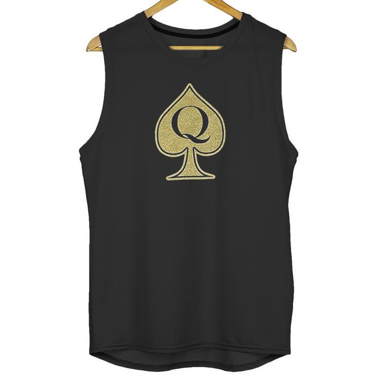 Queen Of Spades With Qos Symbol Unisex Tank Top