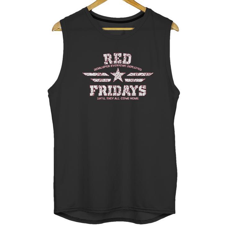 Red Fridays Star And Stripes Remember Everyone Deployed Unisex Tank Top