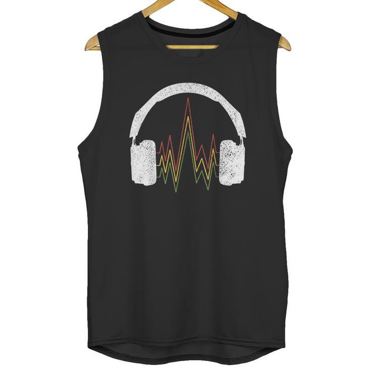 Reggae Music Headphones Rastafari Rasta Gift Unisex Tank Top