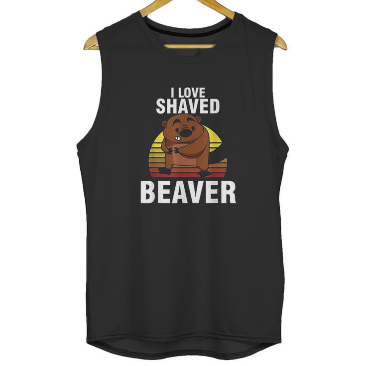 Retro Beaver Owner Cute Animal Lover I Love Shaved Beaver Unisex Tank Top