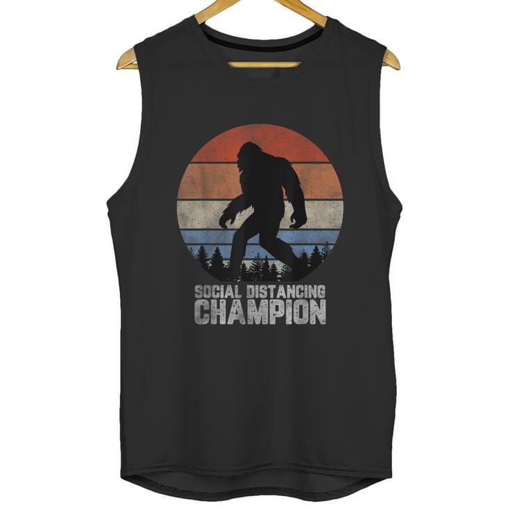 Retro Bigfoot  Bigfoot Social Distancing Champ Unisex Tank Top