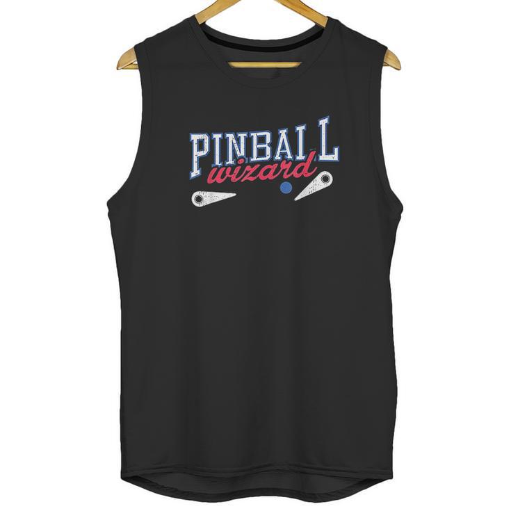 Retro Pinball Wizard Print Arcade Game Lover Unisex Tank Top