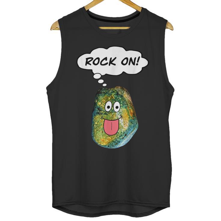 Rock On Funny Rockhound Geology Rockhounding Unisex Tank Top