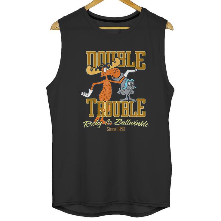 Rocky And Bullwinkle Double Trouble Pals Graphic Unisex Tank Top