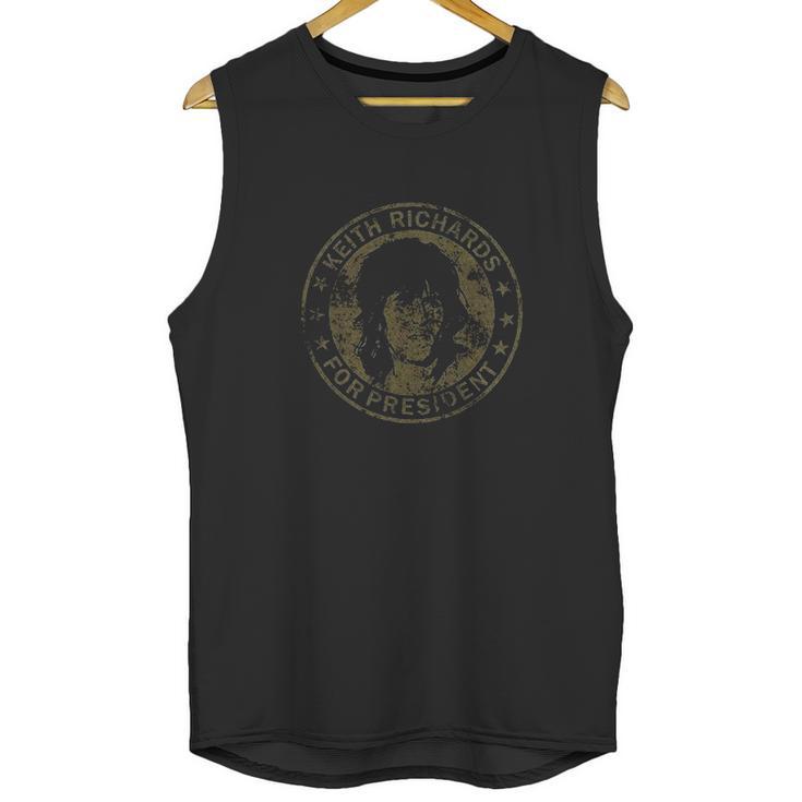 Rolling Stones Mens Keith For President Unisex Tank Top