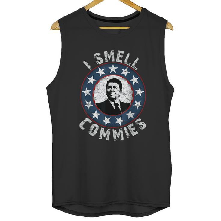 Ronald Reagan I Smell Commies Retro Vintage Political Humor Unisex Tank Top