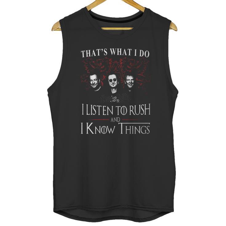 Rush I Know Things Unisex Tank Top