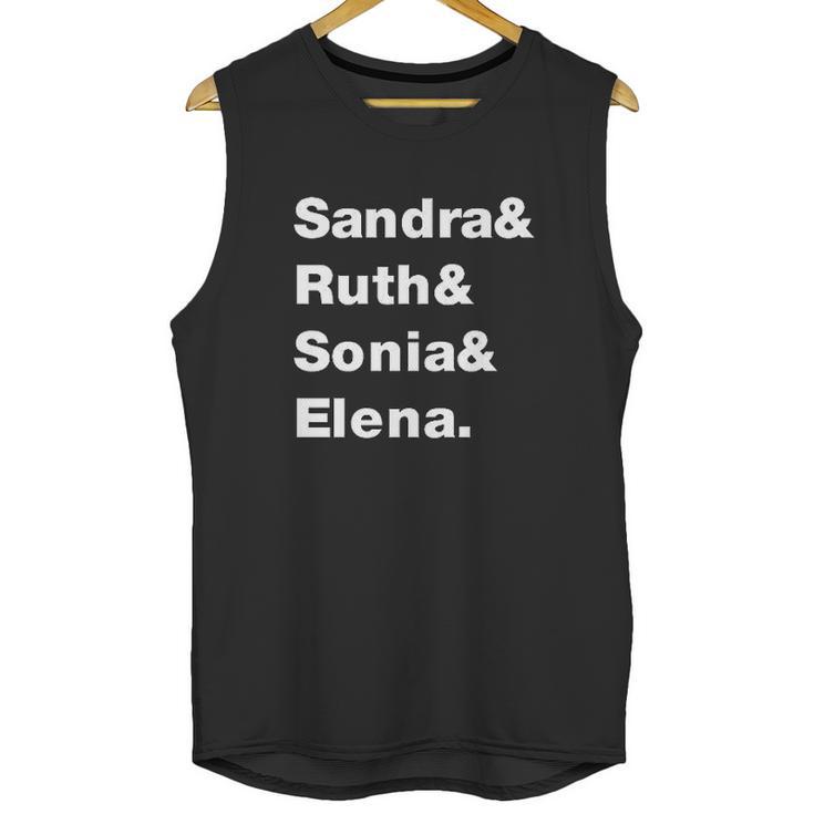 Sandra And Ruth And Sonia And Elena Supreme Court Unisex Tank Top