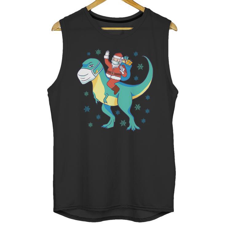 Santa Dinosaur Pandemic Unisex Tank Top