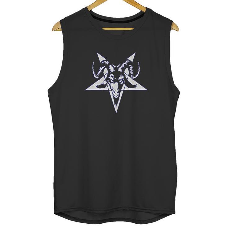 Satanic Goat Head Pentagram Mens Unisex Tank Top