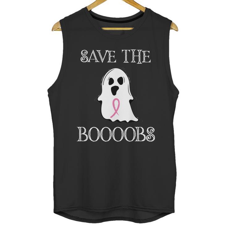 Save The Boooobs Breast Cancer Halloween Ghost Unisex Tank Top