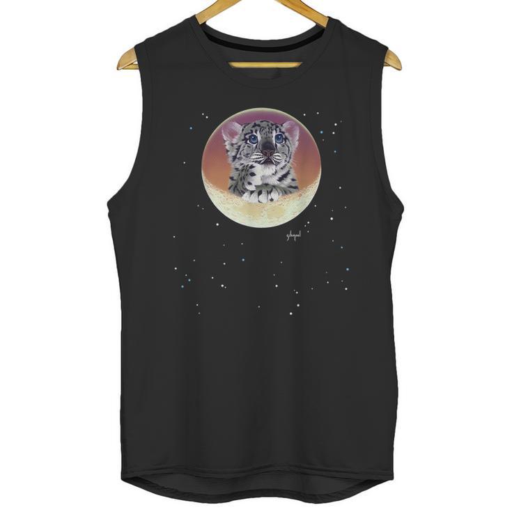 Schim Schimmel Original Artwork Baby Snow Leopard Unisex Tank Top