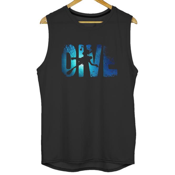 Scuba Diving Divers Shadow Deep Swim Unisex Tank Top