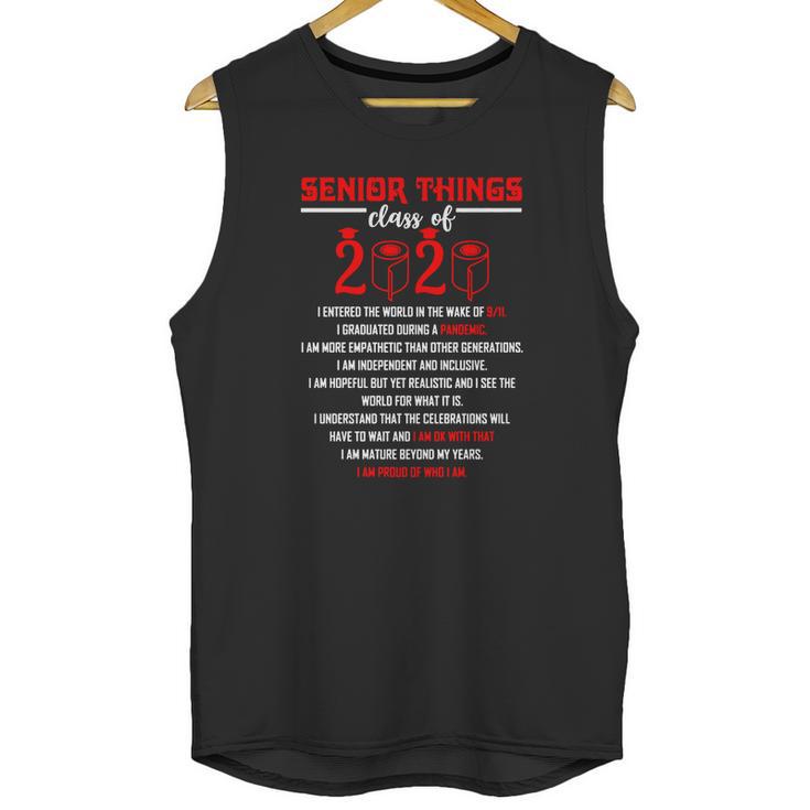 Senior Things Class Of 2020 Shirt Quarantined 2020 Graduation Grad Vintage T-Shirt Unisex Tank Top