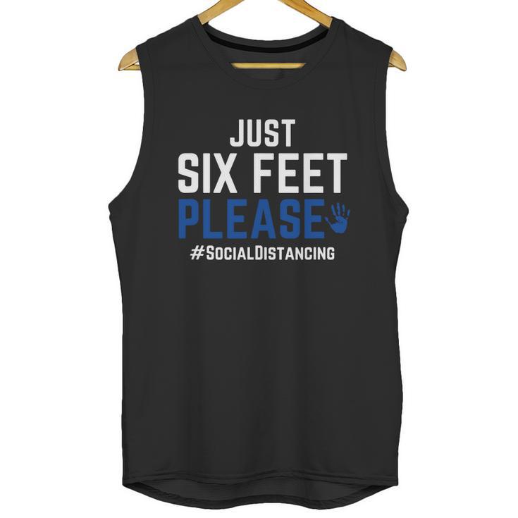 Six Feet Please Social Distancing T-Shirt Unisex Tank Top