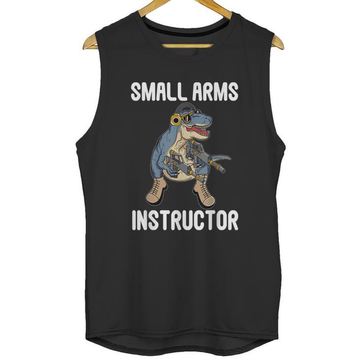 Small Arms Instructor Rex Dinosaur Gun For Firearm Trainer Unisex Tank Top