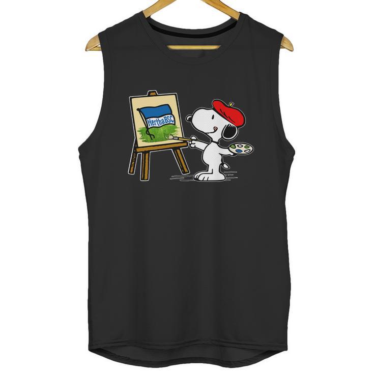 Snoopy Drawing Hertha Bsc Unisex Tank Top