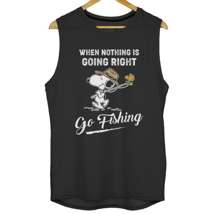 Snoopy Go Fishing Unisex Tank Top