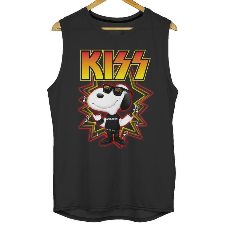 Snoopy  Kiss Band Unisex Tank Top