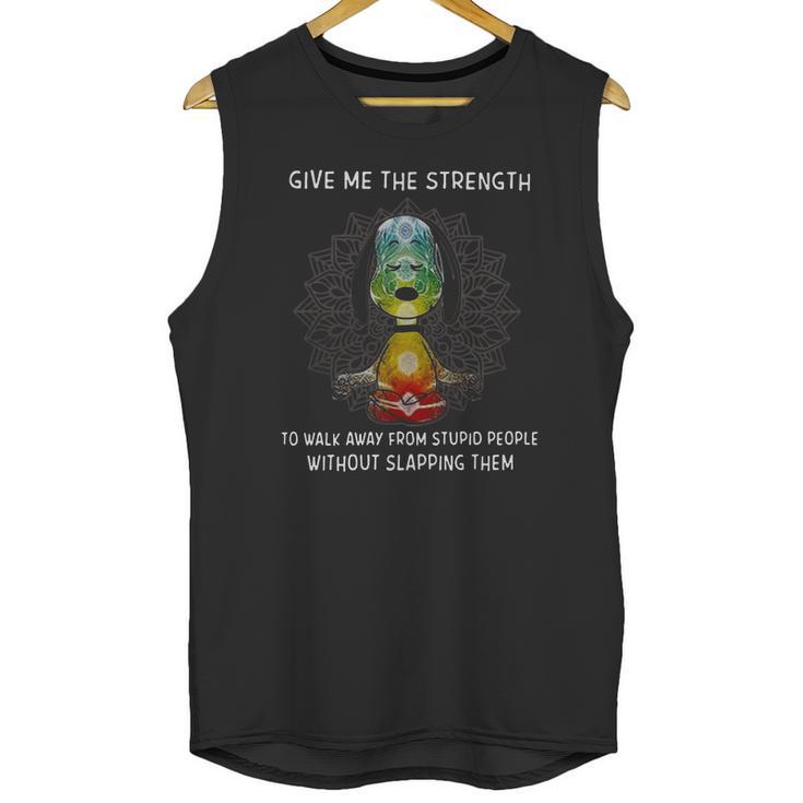 Snoopy Lotus Yoga Give Me A Strength T-Shirt Unisex Tank Top