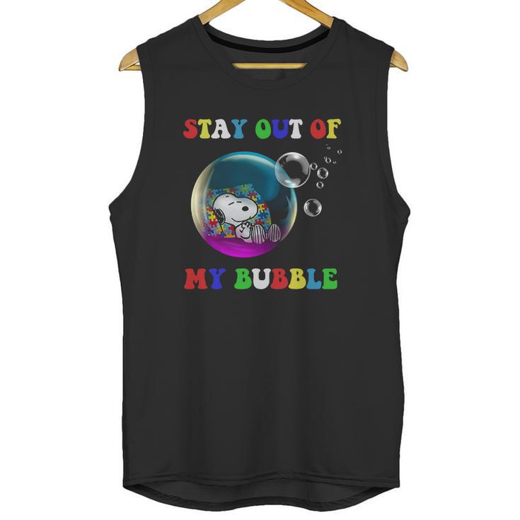 Snoopy Sleeping Stay Out Of My Bubble Unisex Tank Top