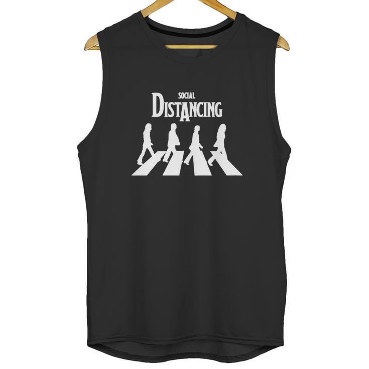 Social Distancing Road The Beatle Unisex Tank Top