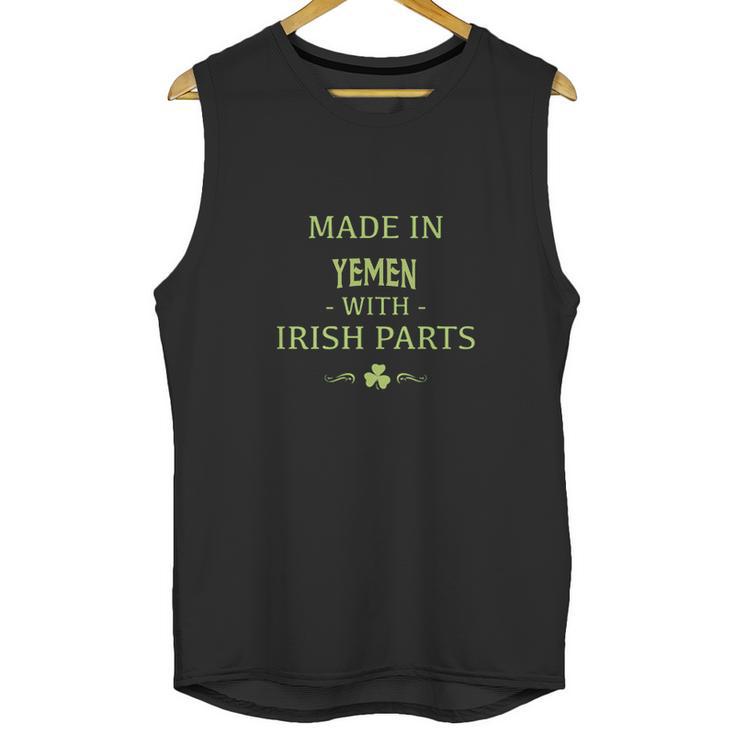 St Patricks Day Shamrock Made In Yemen With Irish Parts Country Love Proud Nationality Unisex Tank Top