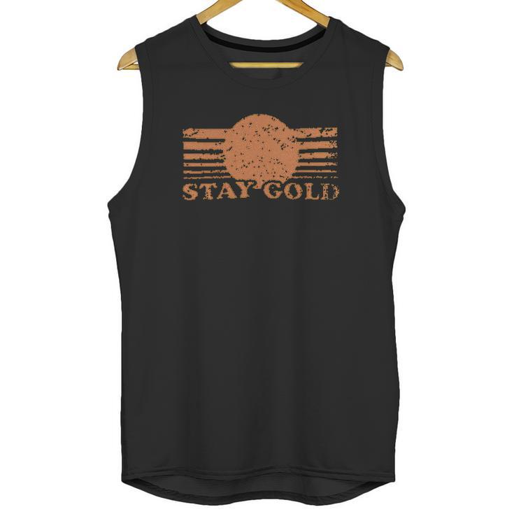 Stay Gold Ponyboy Vintage Funny Saying Graphic Unisex Tank Top