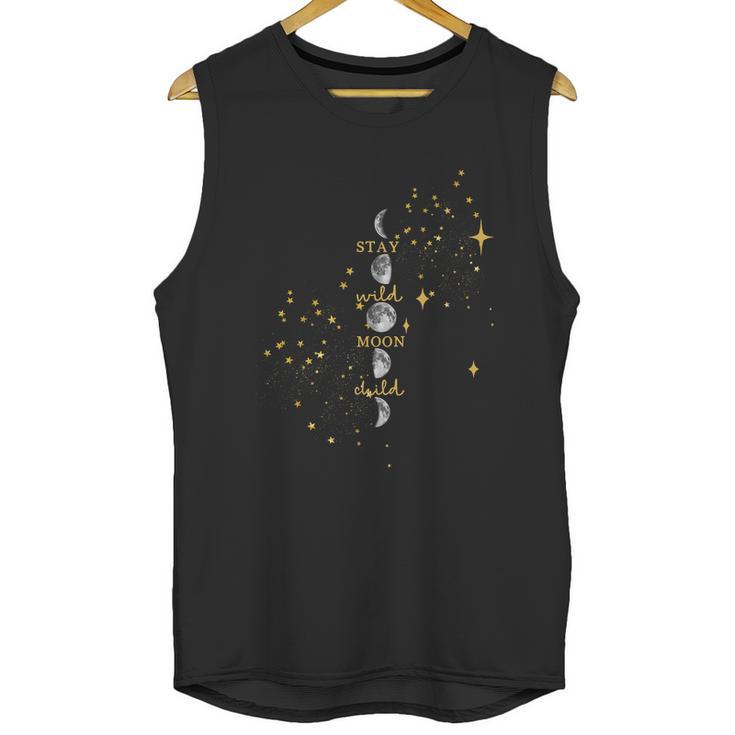 Stay Wild Moon Child Moon Phases Nature Unisex Tank Top