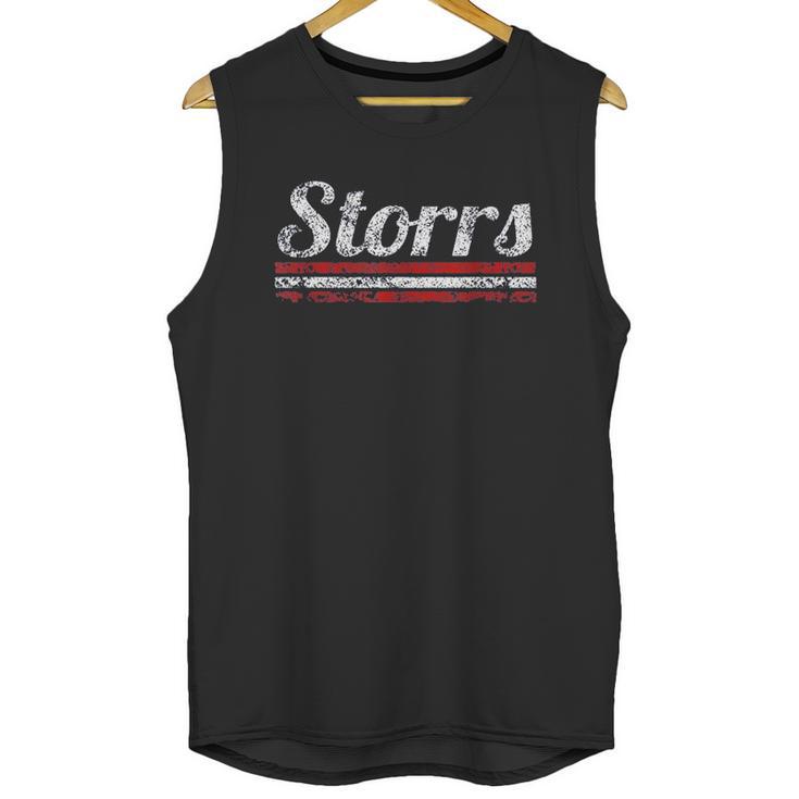 Storrs Connecticut Retro Vintage Weathered Stripe Throwback Unisex Tank Top