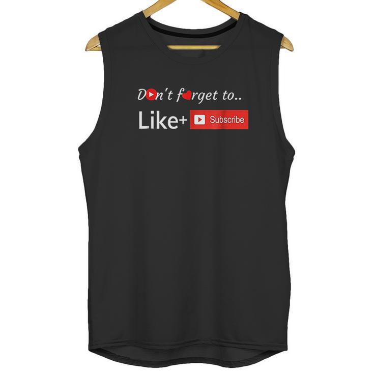 Like Subscribe Blogger Content Creators Channel Unisex Tank Top