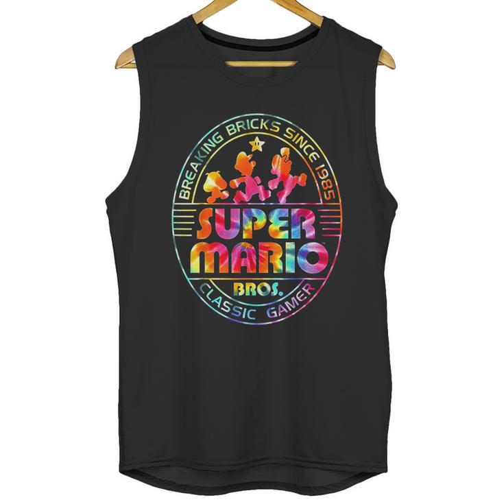 Super Mario Brick Break 85 Tie Dye Logo Graphic Unisex Tank Top