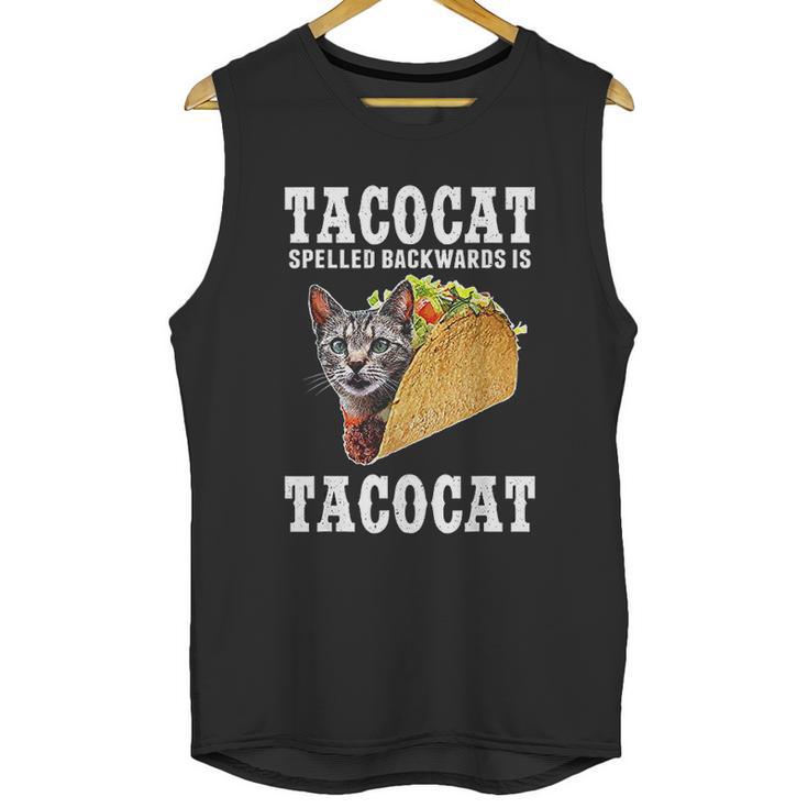 Tacocat Spelled Backwards Is Tacocat Funny Cat Gift Unisex Tank Top