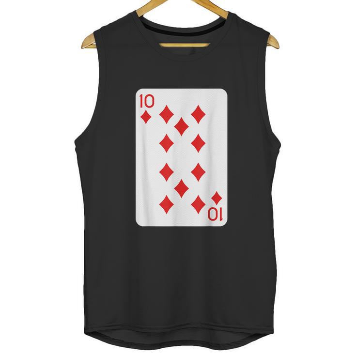 Ten Of Diamonds Playing Cards Halloween Costume Casino Easy Unisex Tank Top